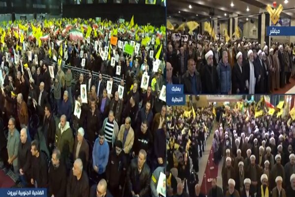 برگزاری مراسم تجمع همبستگی مردم لبنان با ایران